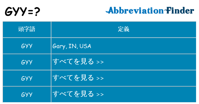 gyy は何の略します。