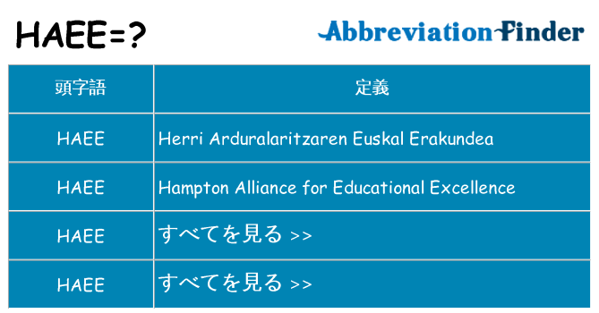 haee は何の略します。