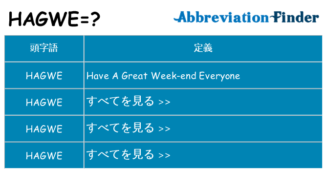 hagwe は何の略します。