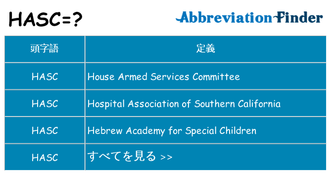 hasc は何の略します。