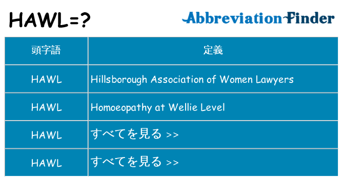 hawl は何の略します。