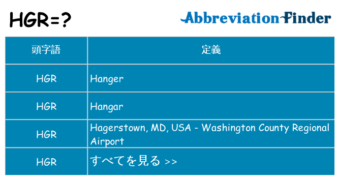 hgr は何の略します。