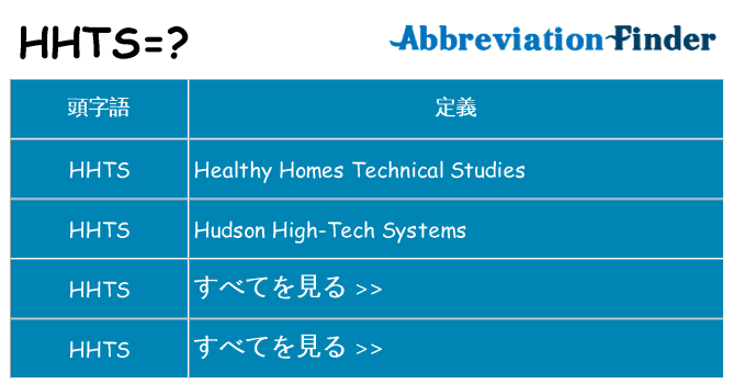 hhts は何の略します。