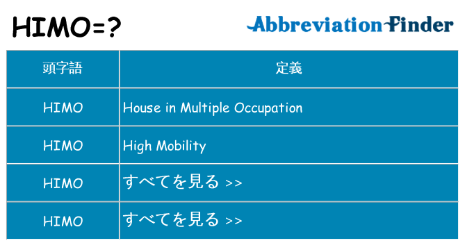 himo は何の略します。