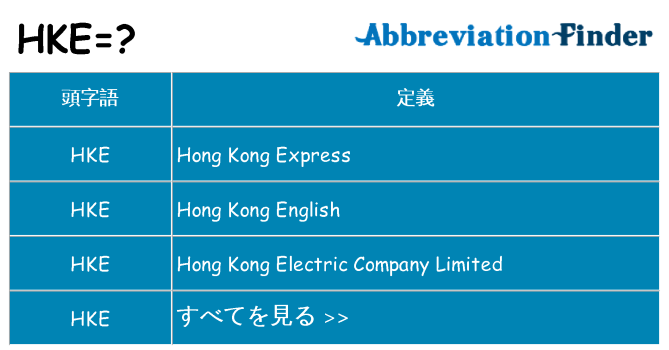 hke は何の略します。