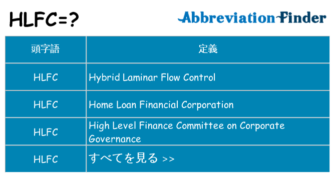 hlfc は何の略します。