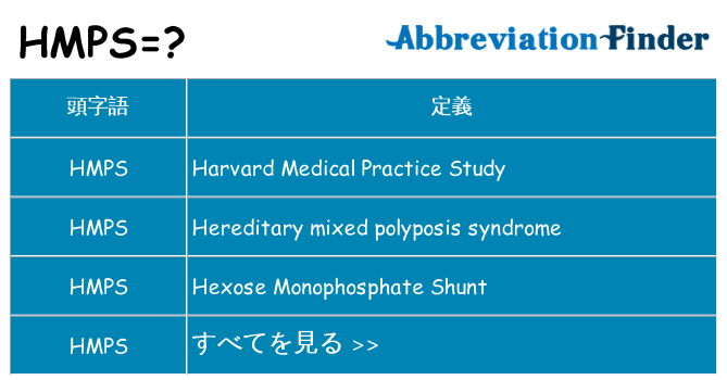 hmps は何の略します。