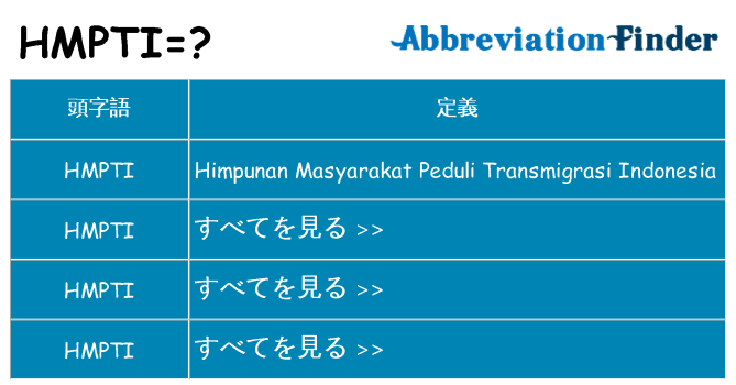 hmpti は何の略します。