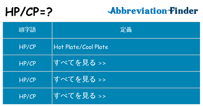 hpcp は何の略します。