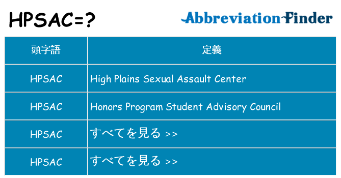 hpsac は何の略します。