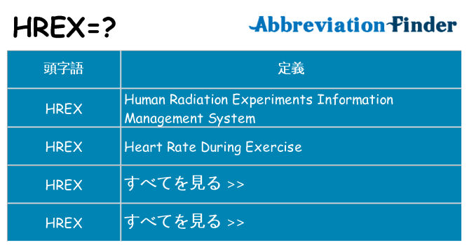 hrex は何の略します。