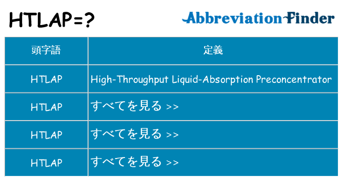 htlap は何の略します。