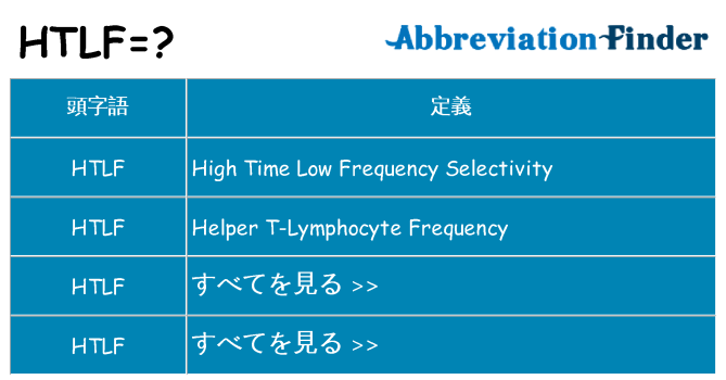 htlf は何の略します。