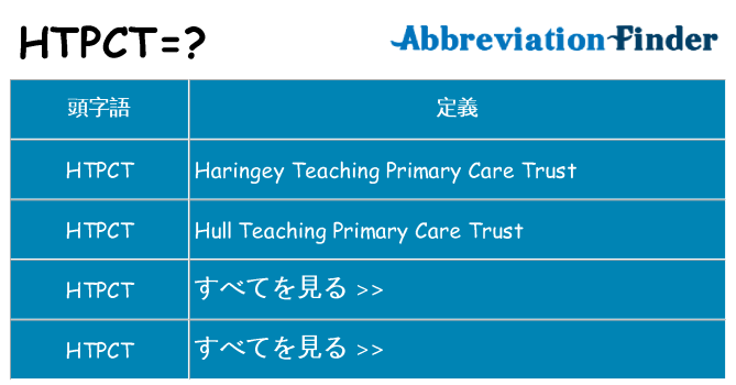 htpct は何の略します。