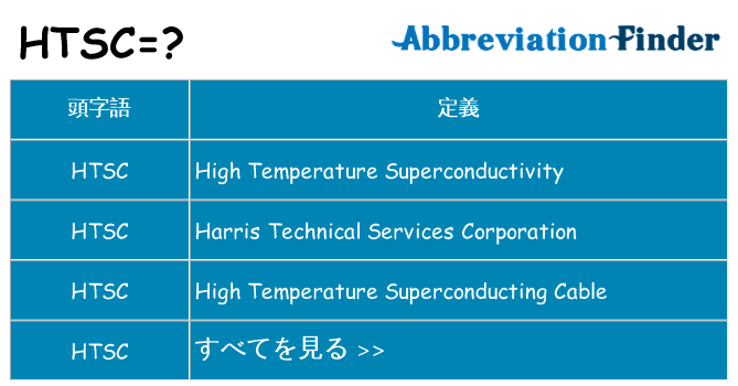 htsc は何の略します。