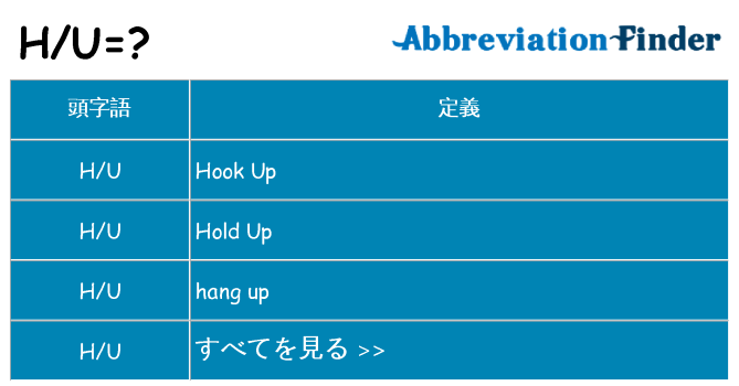 hu は何の略します。