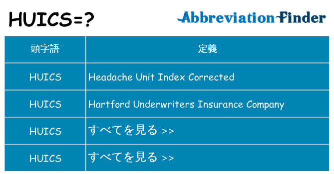 huics は何の略します。