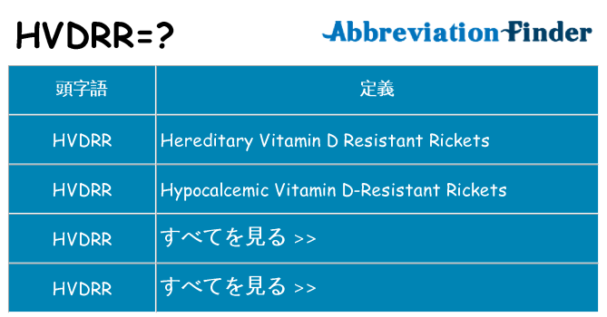 hvdrr は何の略します。