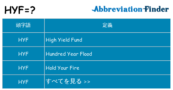 hyf は何の略します。