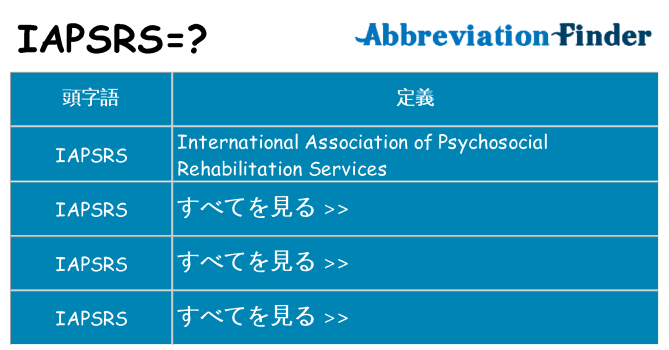 iapsrs は何の略します。