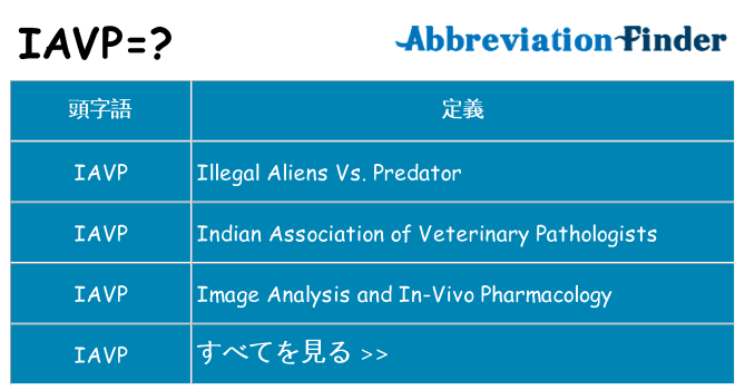 iavp は何の略します。