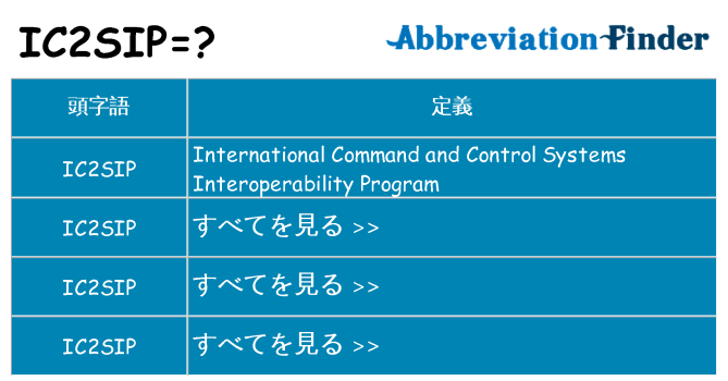 ic2sip は何の略します。