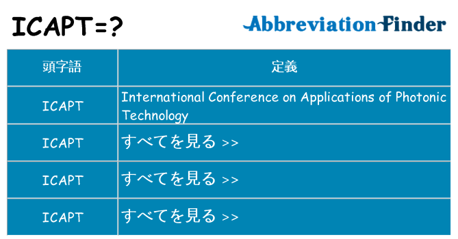 icapt は何の略します。