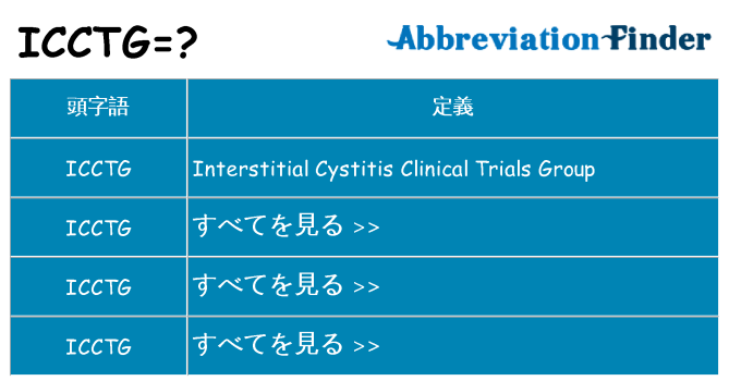 icctg は何の略します。