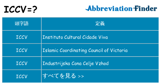 iccv は何の略します。