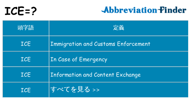 ice は何の略します。