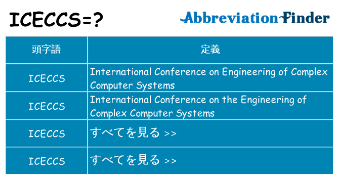 iceccs は何の略します。