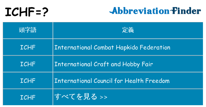 ichf は何の略します。