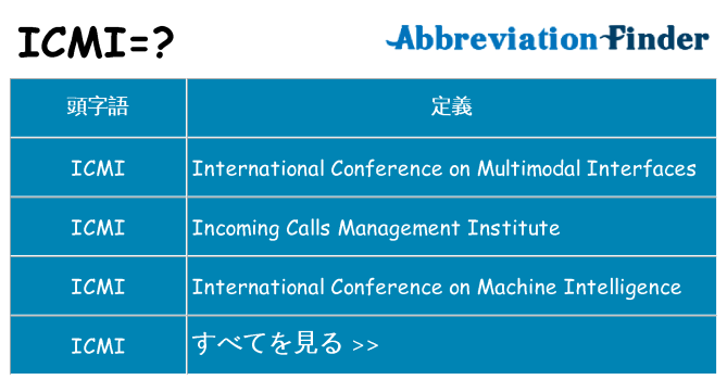 icmi は何の略します。