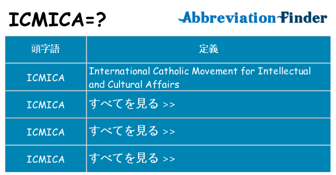 icmica は何の略します。