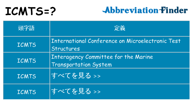 icmts は何の略します。