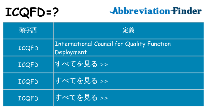 icqfd は何の略します。