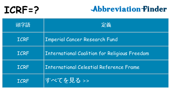 icrf は何の略します。