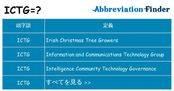 ictg は何の略します。