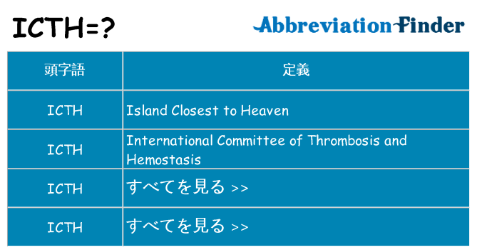 icth は何の略します。