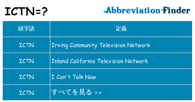 ictn は何の略します。