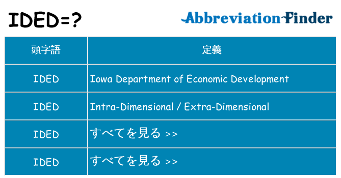 ided は何の略します。