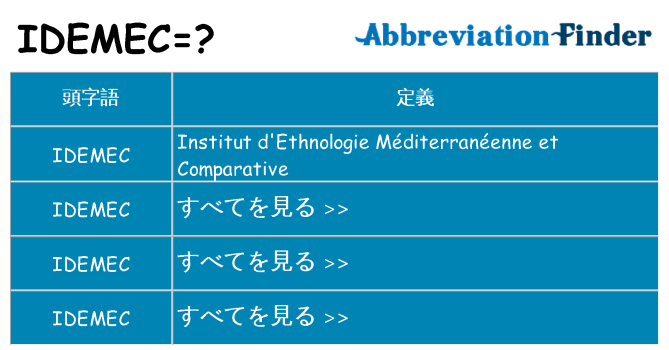 idemec は何の略します。