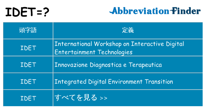 idet は何の略します。