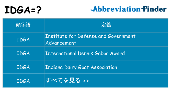 idga は何の略します。