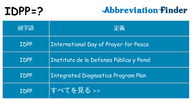 idpp は何の略します。