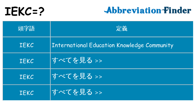 iekc は何の略します。