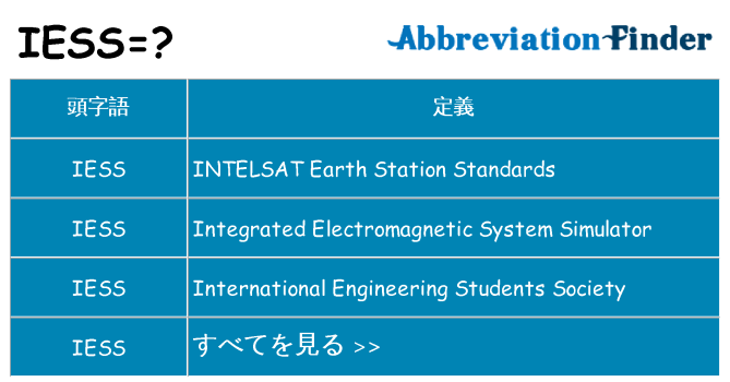 iess は何の略します。