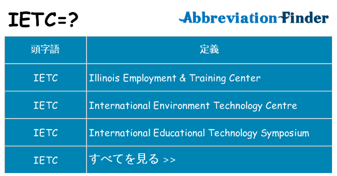 ietc は何の略します。
