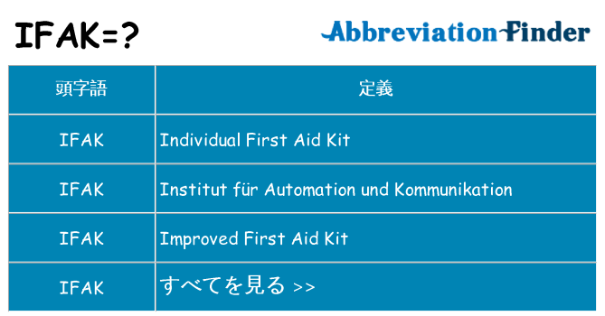 ifak は何の略します。