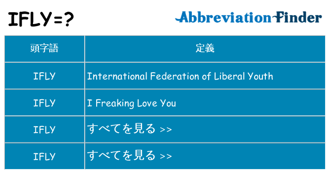 ifly は何の略します。